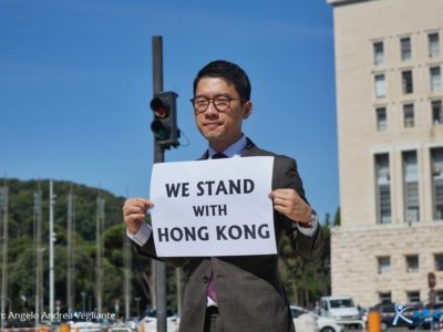 Nathan Law attivista per la democrazia di Hong Kong a Roma