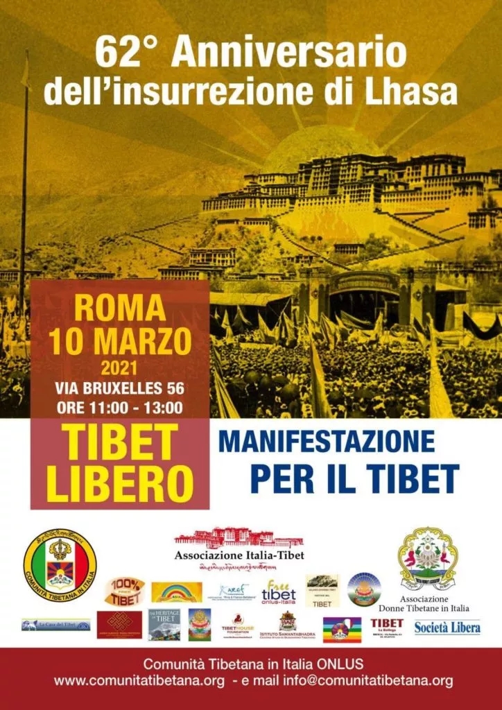 manifestazione roma giornata nazionale rivolta tibetana