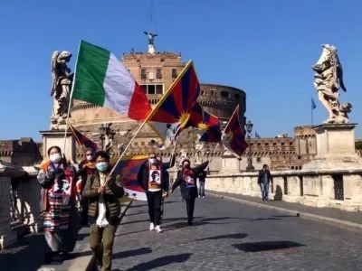 manifestazione per giornata della rivolta tibetana a roma